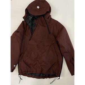 Men's Maroon Hooded Jacket